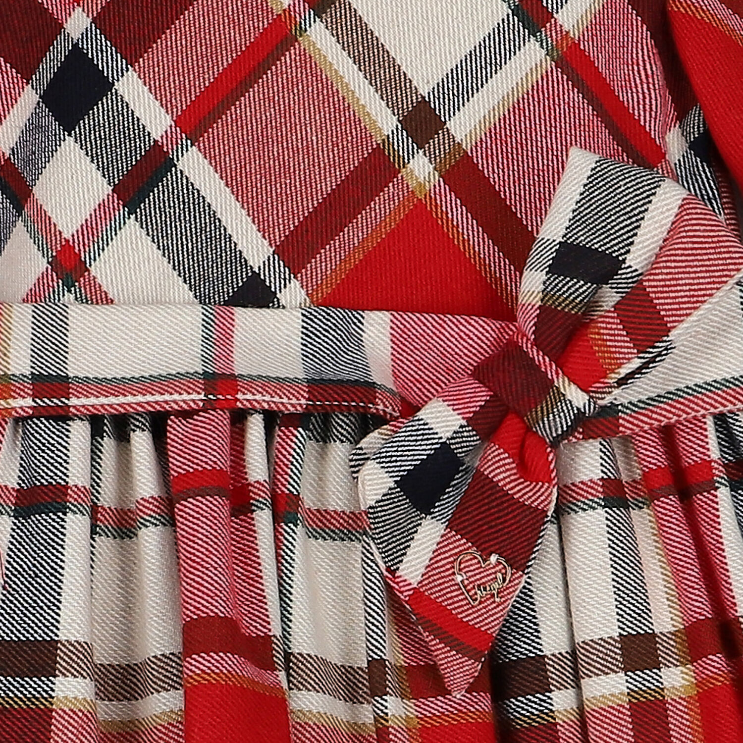 Girls Red Tartan Dress, 1, hi-res