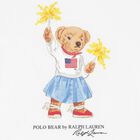 Girls White Polo Bear T-Shirt, 1, hi-res