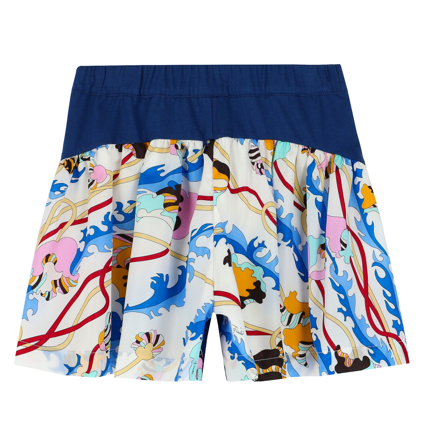 Girls Blue Ruffle Shorts, 1, hi-res image number null