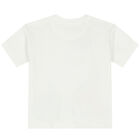Younger Boys White Dinosaur T-Shirt, 1, hi-res