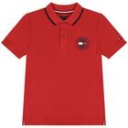 Boys Red Logo Polo Shirt, 2, hi-res