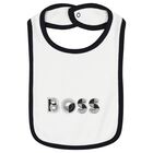 Baby Boys White & Black Bodysuit Set, 1, hi-res