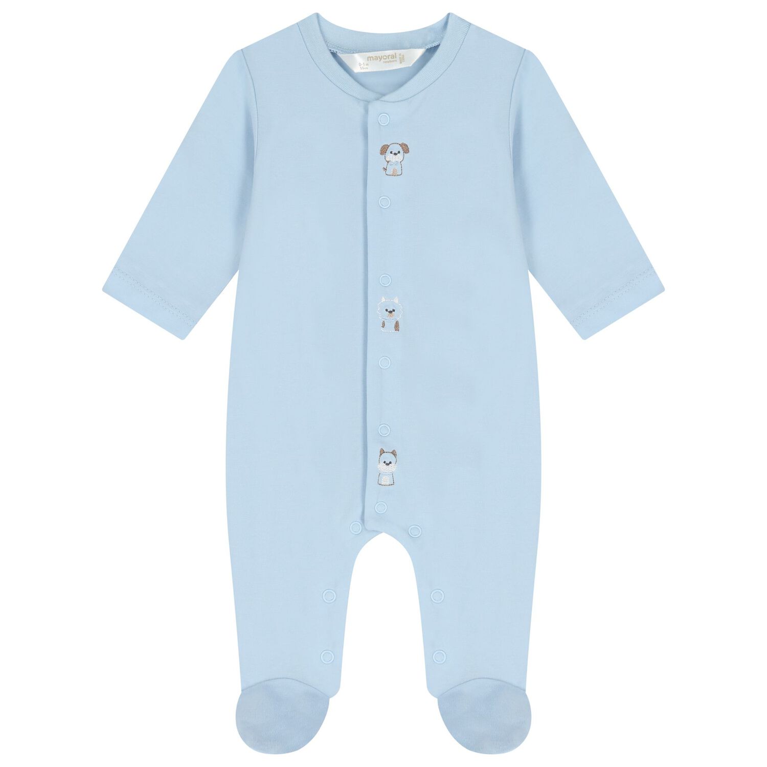 Baby Boys Blue Babygrow ( 2-Pack ), 1, hi-res