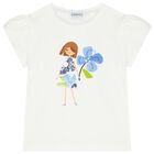 Girls Ivory & Blue Tulle Skirt Set, 1, hi-res