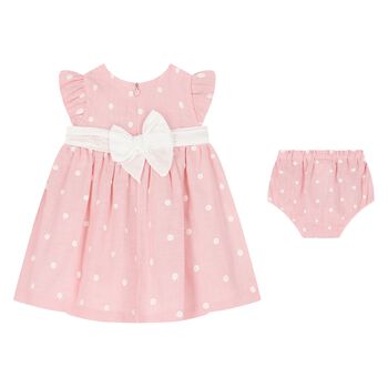 Baby Girls Pink & Ivory Dress Set