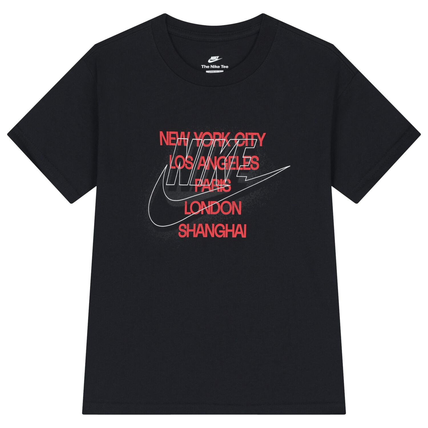 Boys Black Logo T-Shirt, 1, hi-res