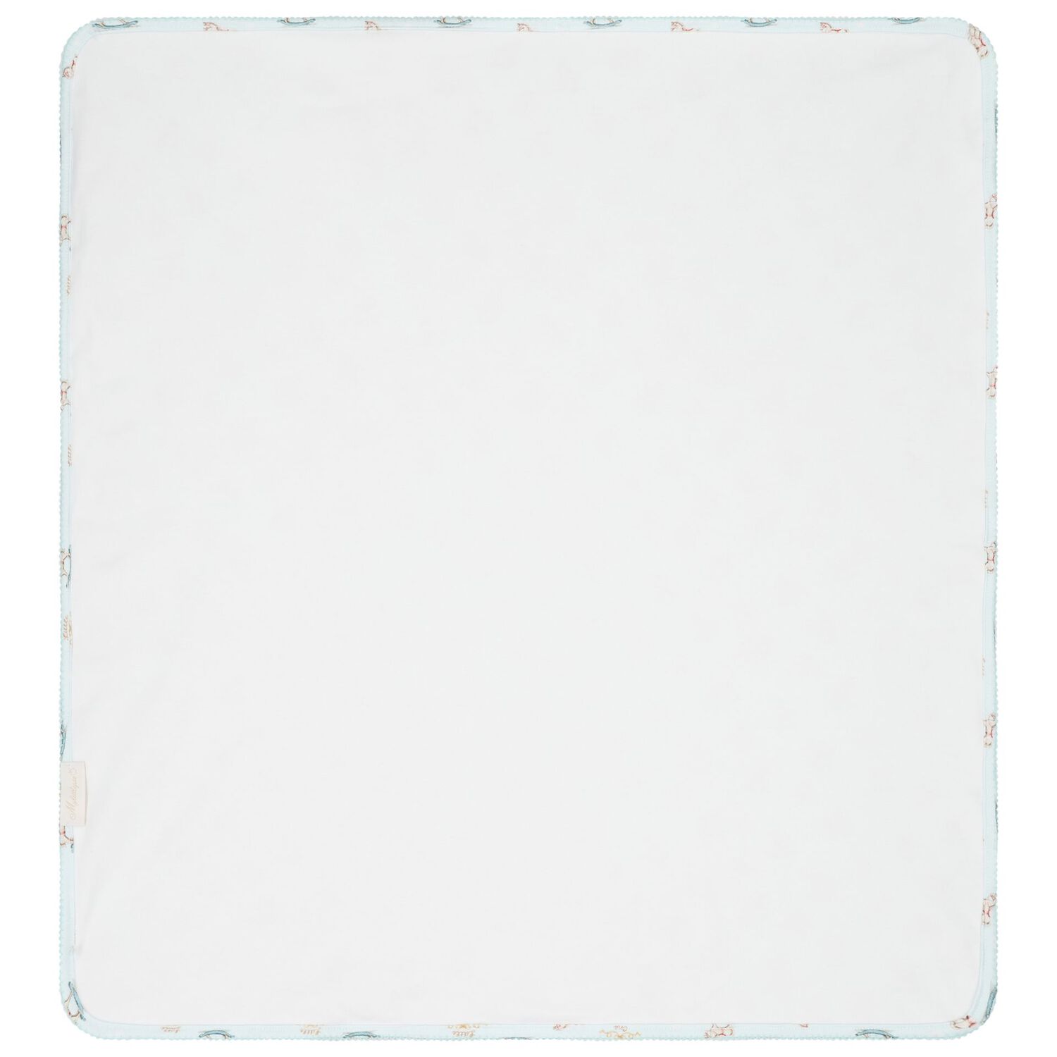 Blue Rocking Horse Baby Blanket, 1, hi-res