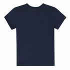 Navy Logo Cotton T-Shirt, 1, hi-res