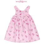 Baby Girls Pink Birds Dress Set, 1, hi-res