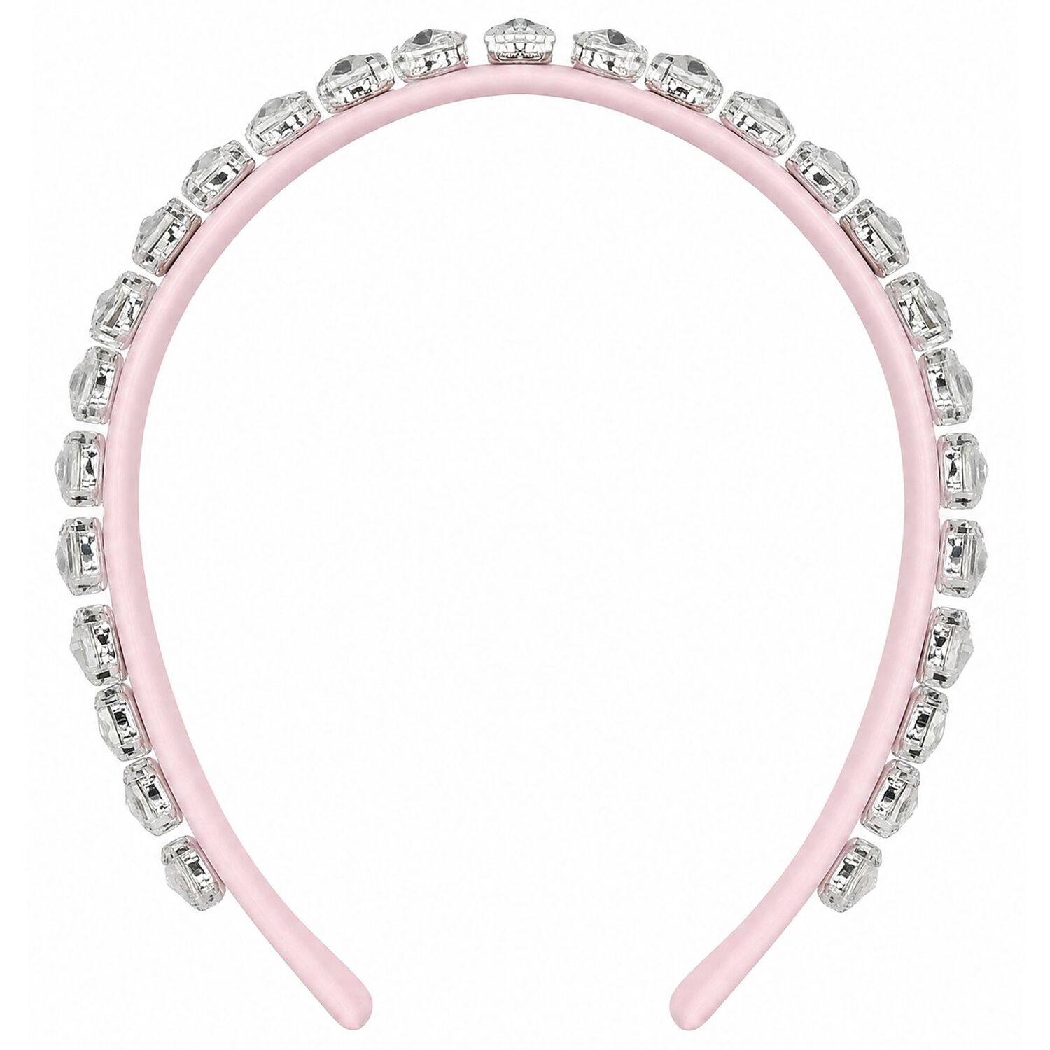 Girls Pink Crystal Embellished Headband, 2, hi-res
