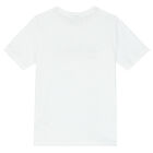 Boys White Logo T-Shirt, 1, hi-res