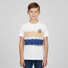 Boys White Striped Logo T-Shirt, 1, hi-res