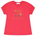 Girls Pink Logo T-Shirt, 2, hi-res