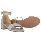 Girls Silver Embellished Sandals, 2, hi-res