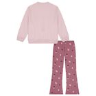 Girls Pink Teddy Bear Leggings Set, 2, hi-res