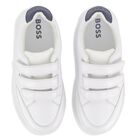 Boys White Logo Trainers, 1, hi-res