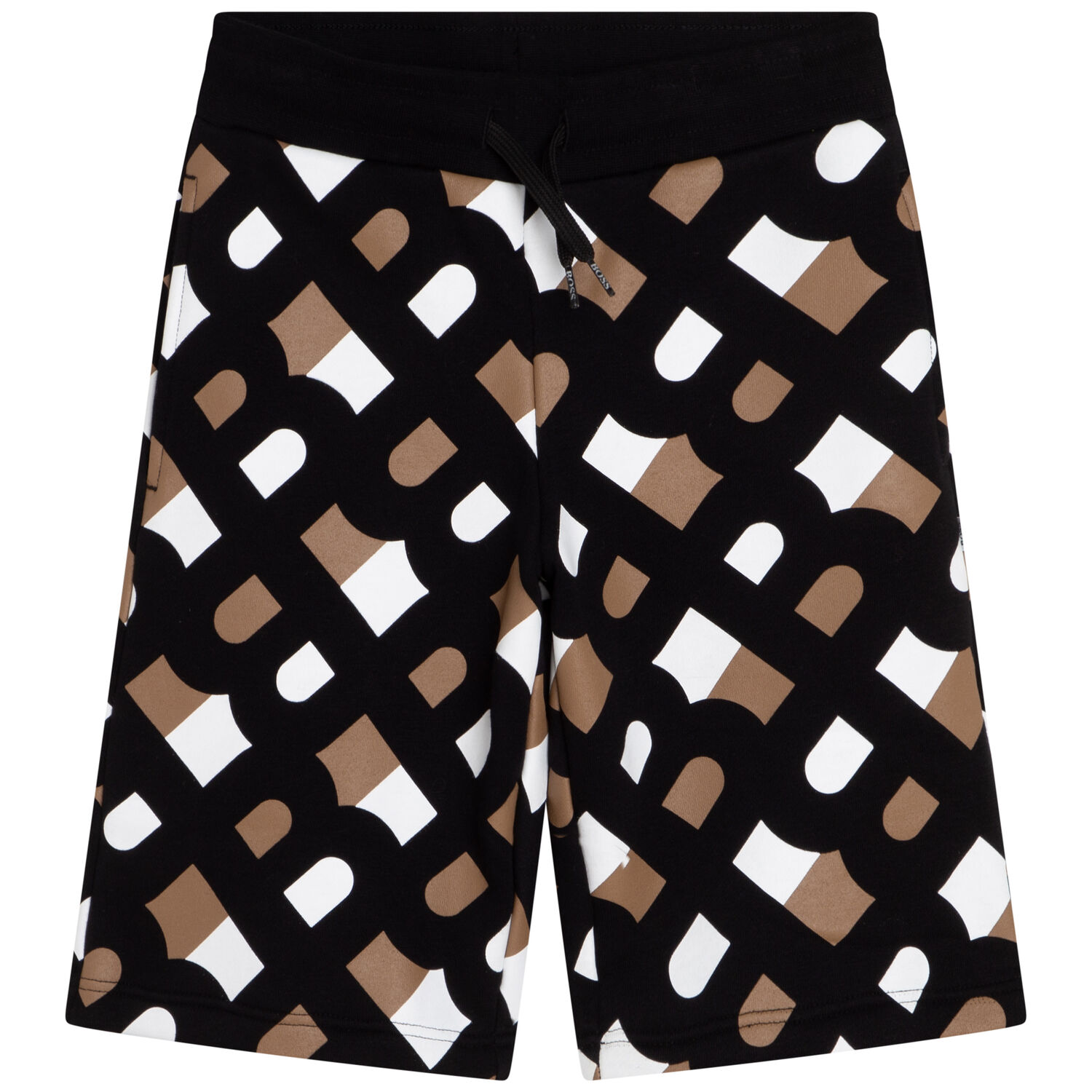 Boys Black Logo Shorts, 1, hi-res image number null