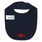 Baby Boys Navy & Gold Logo Bib, 1, hi-res