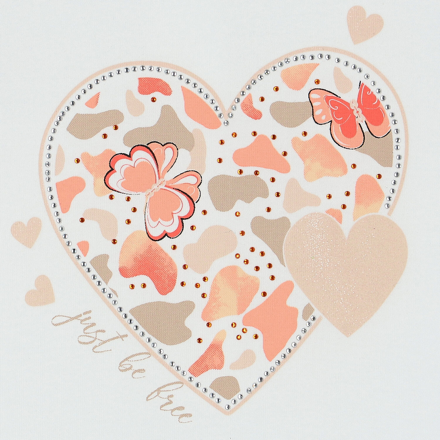 Girls White Heart Dress, 1, hi-res