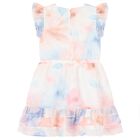 Girls White, Pink & Blue Chiffon Dress, 1, hi-res