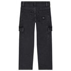 Boys Grey Logo Jeans, 1, hi-res