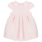 Baby Girls Pink Flower Satin Dress Set, 2, hi-res