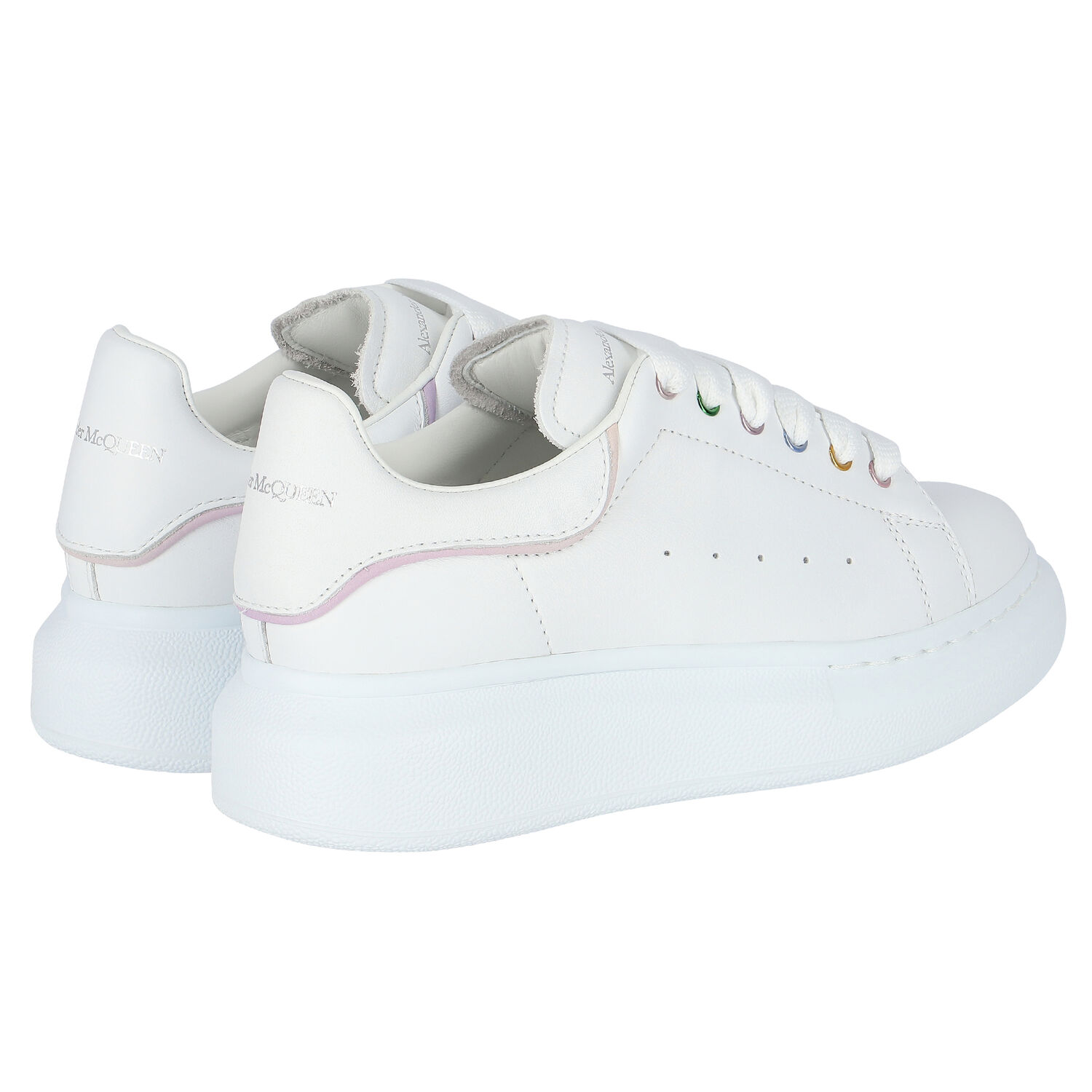 Girls White Logo Trainers, 1, hi-res image number null