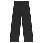 Girls Black Logo Trousers, 1, hi-res