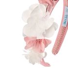 Girls White & Pink Flower Headband, 1, hi-res