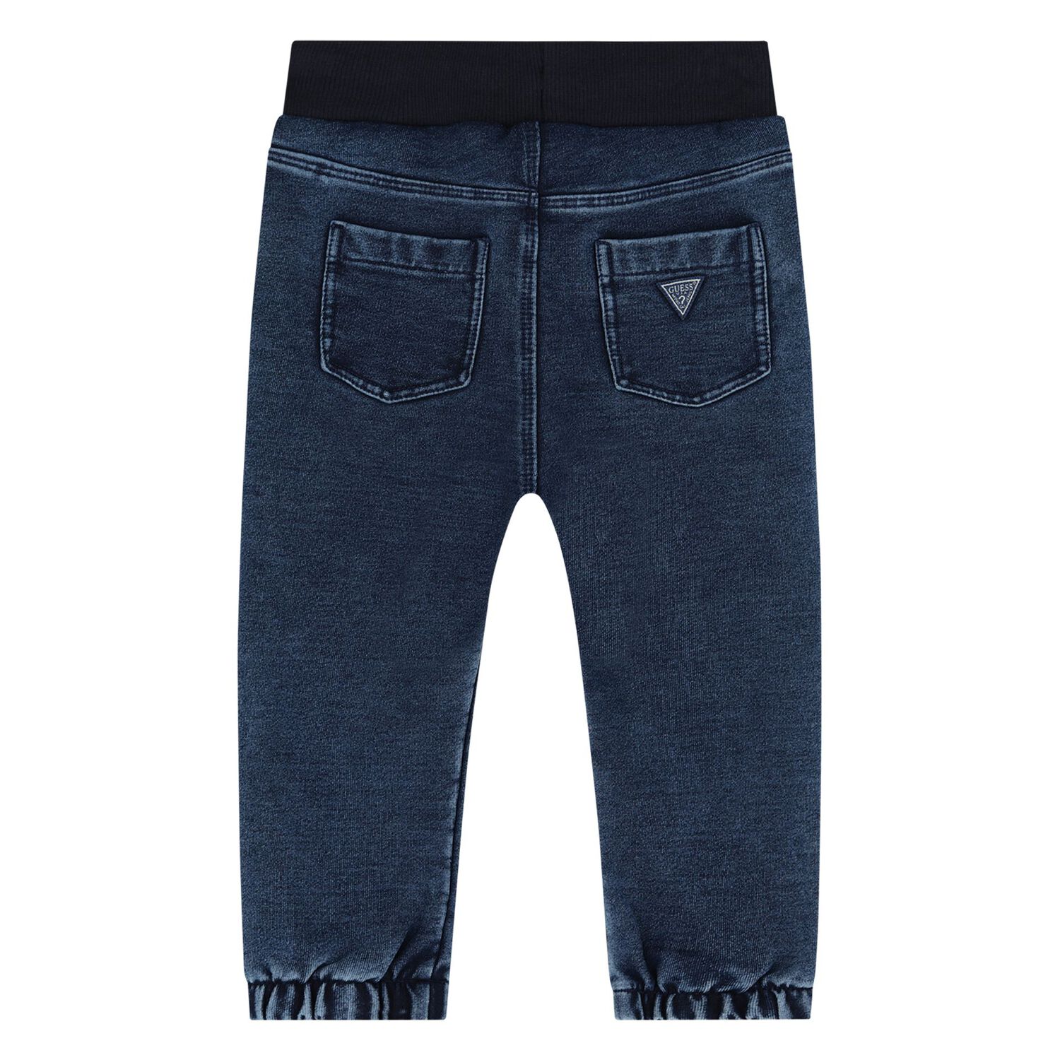 Baby Boys Ivory & Blue Teddy Bear Logo Trousers Set , 1, hi-res