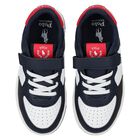 Boys White Logo Trainers, 1, hi-res