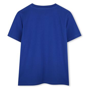 Boys Blue Elephant Logo T-Shirt
