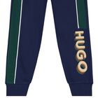 Boys Blue Logo Joggers, 1, hi-res