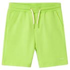Boys Lime Green Logo Shorts, 5, hi-res