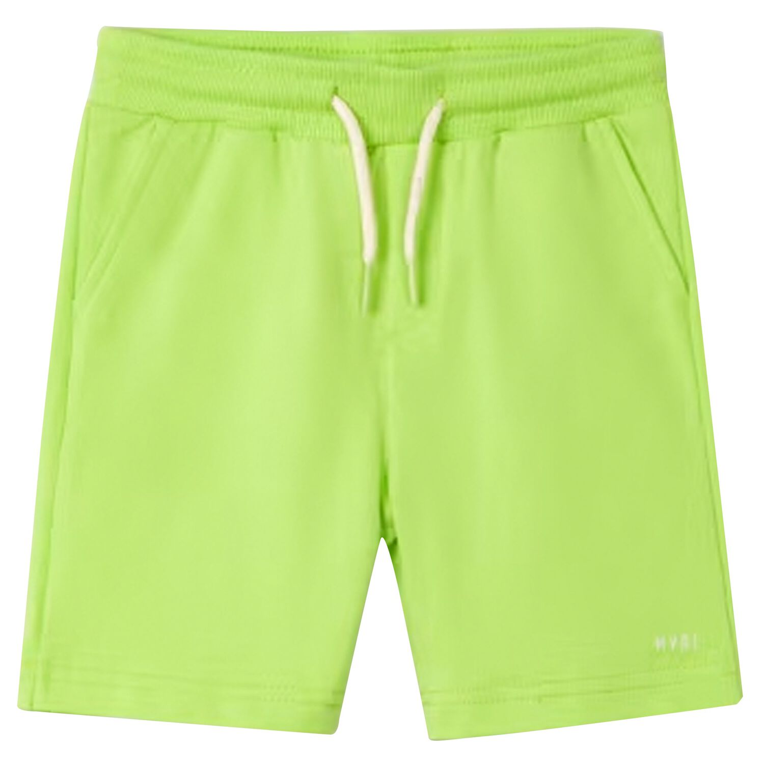 Boys Lime Green Logo Shorts, 5, hi-res