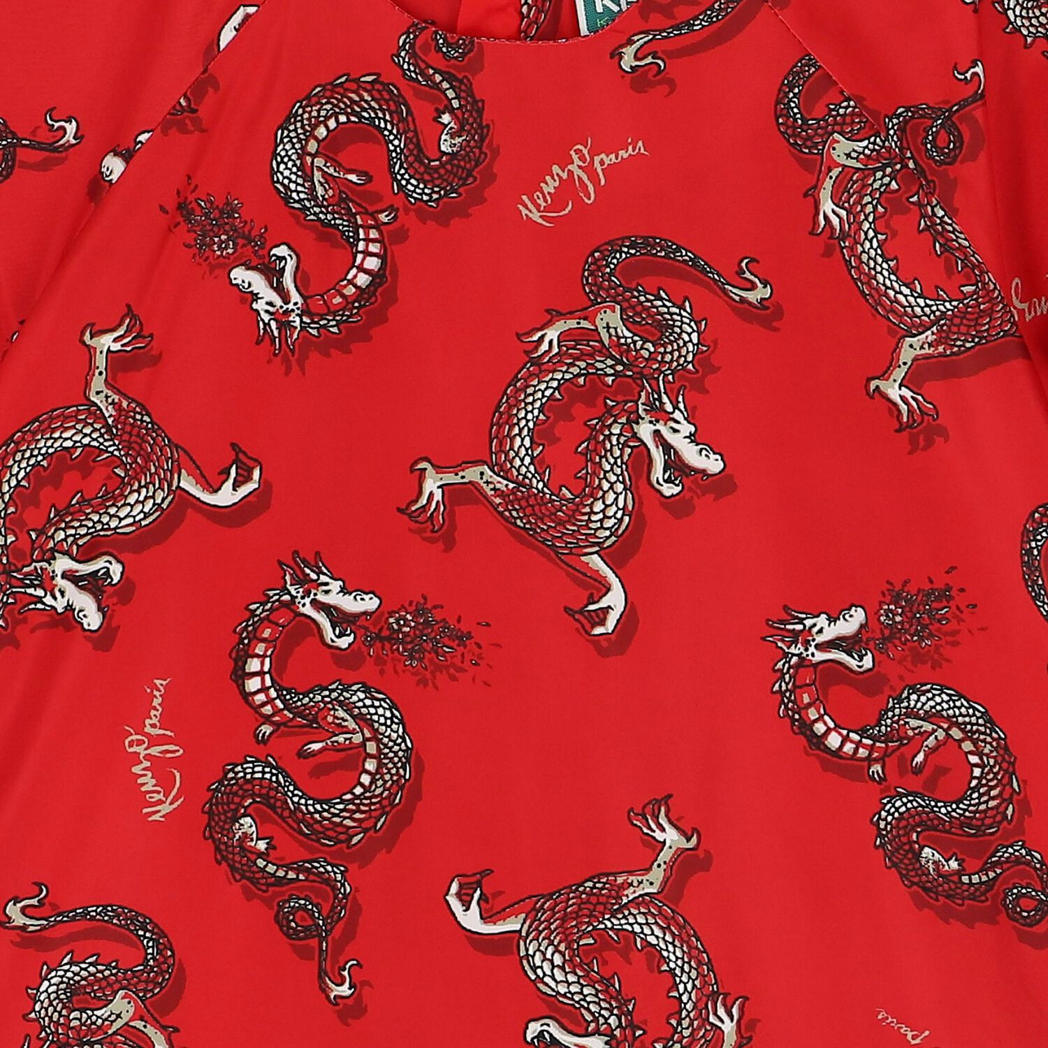 Girls Red Logo Dress, 1, hi-res