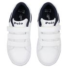 Boys White Logo Trainers, 1, hi-res