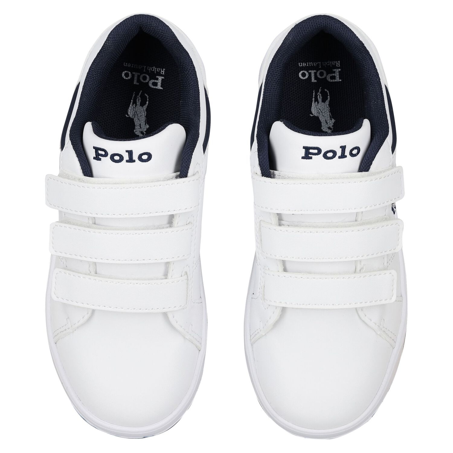 Boys White Logo Trainers, 1, hi-res