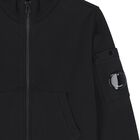 Boy Black Logo Zip Up Top, 1, hi-res