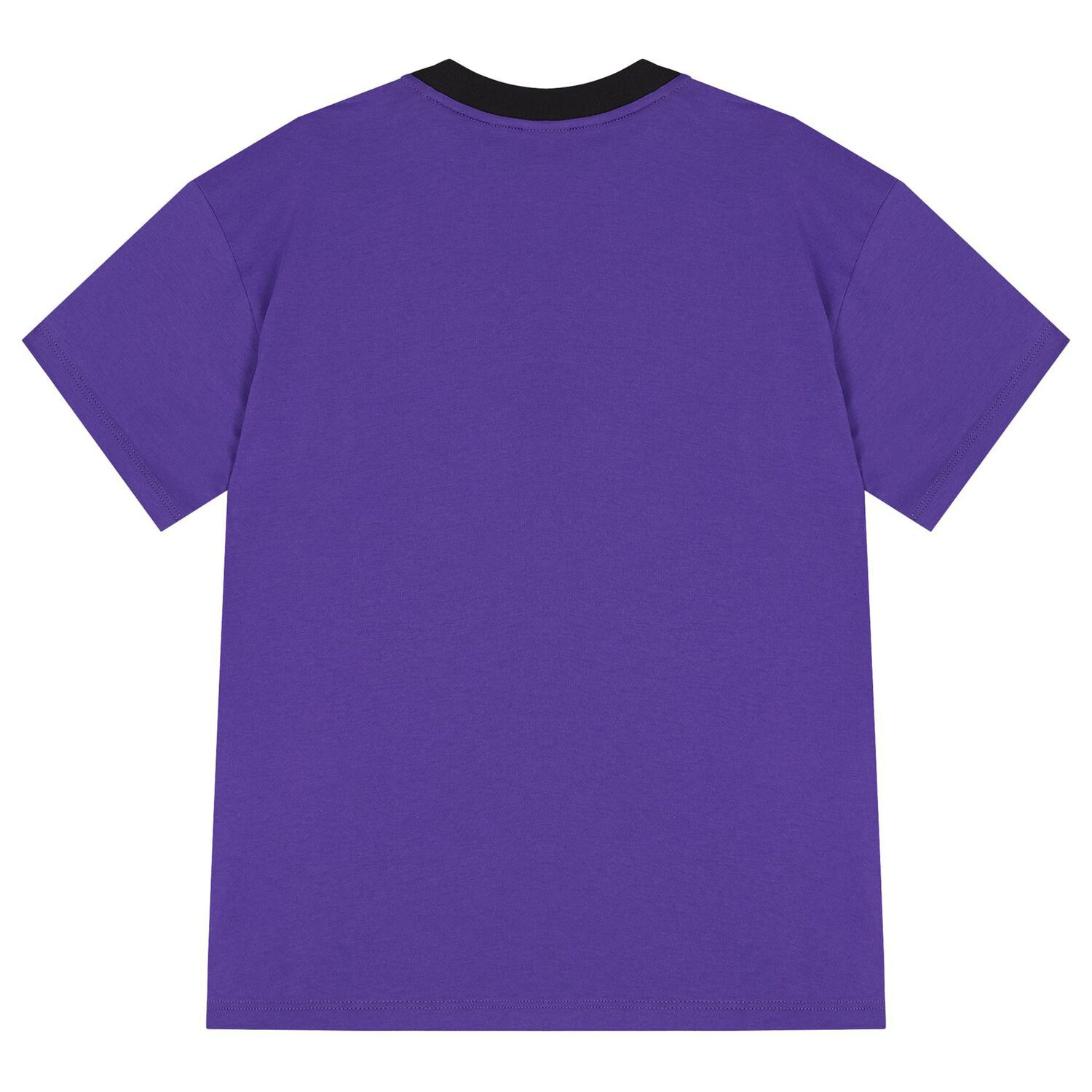 Boys Black & Purple Cotton Logo T-Shirt, 2, hi-res