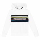 Boys White & Black Logo Hooded Top, 1, hi-res