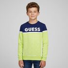 Boys Blue & Green Logo Sweatshirt, 1, hi-res