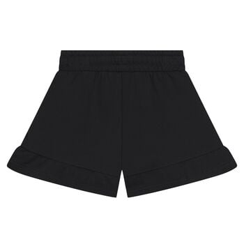 Girls Black Logo Shorts