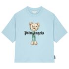 Boys Blue Teddy Bear Logo T-Shirt, 3, hi-res