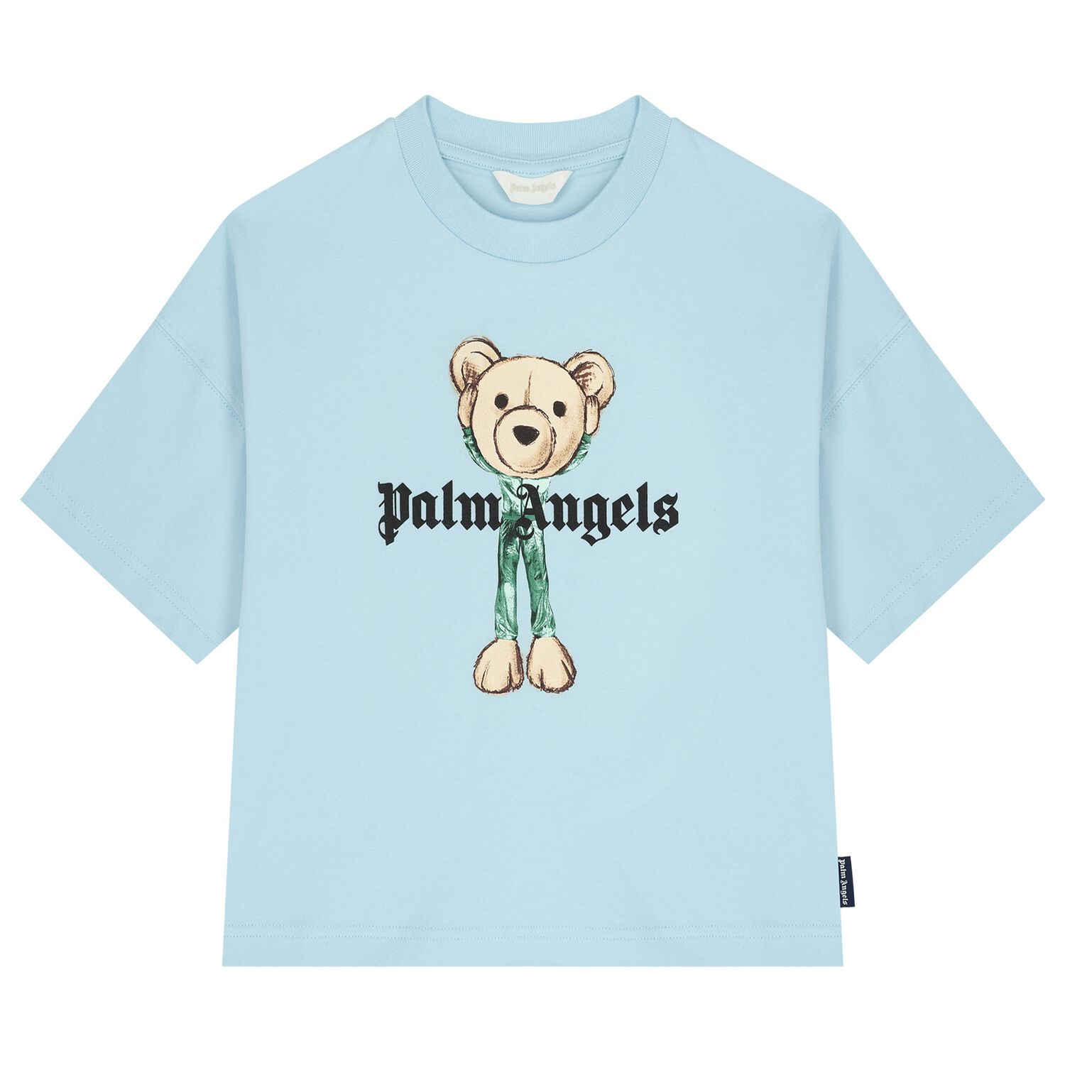 Boys Blue Teddy Bear Logo T-Shirt, 3, hi-res