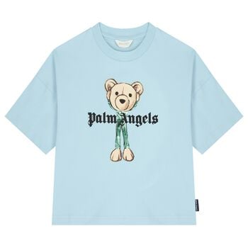 Boys Blue Teddy Bear Logo T-Shirt