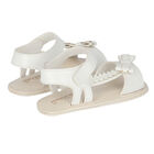 Baby Girls White Sandals, 1, hi-res