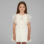 Girls Ivory Logo Bag Dress, 1, hi-res