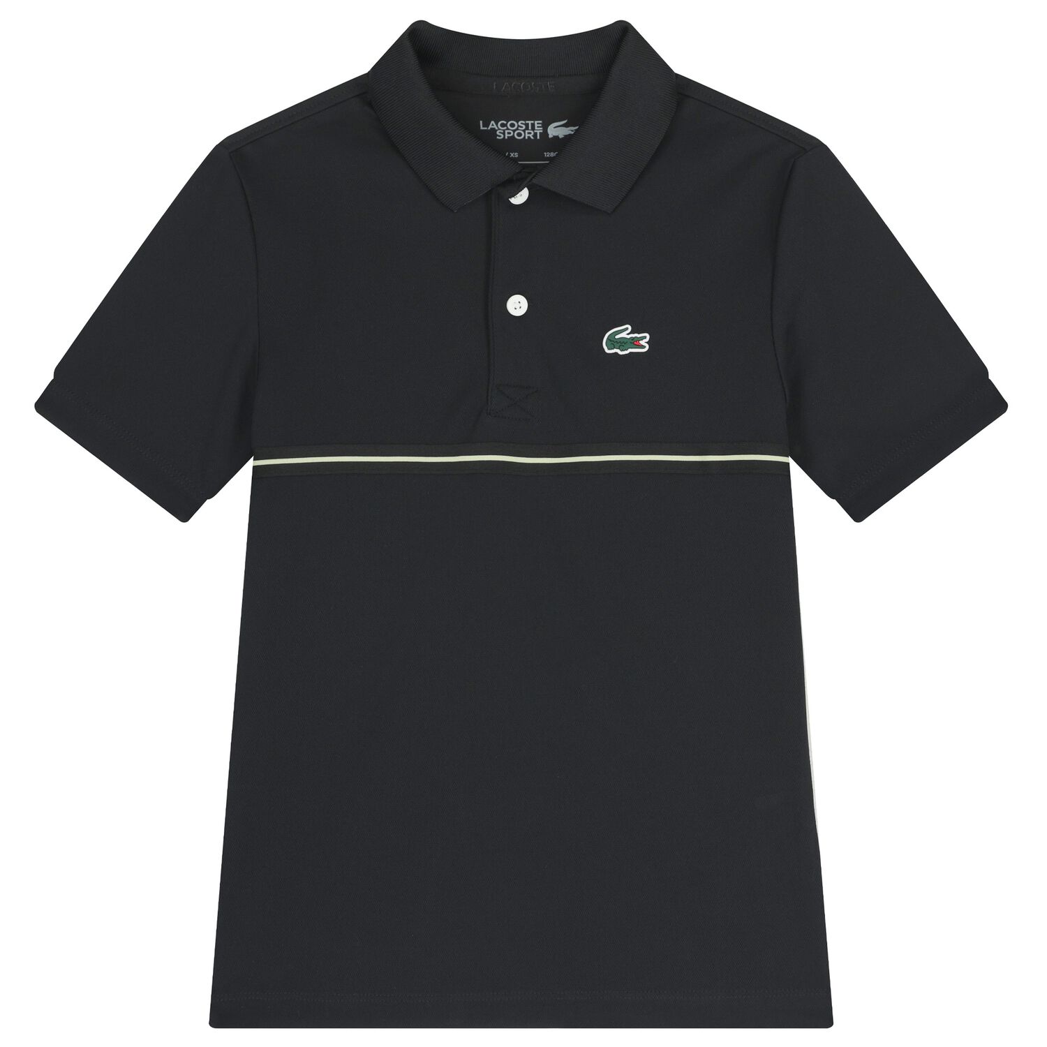 Boys Black Logo Polo Shirt, 1, hi-res