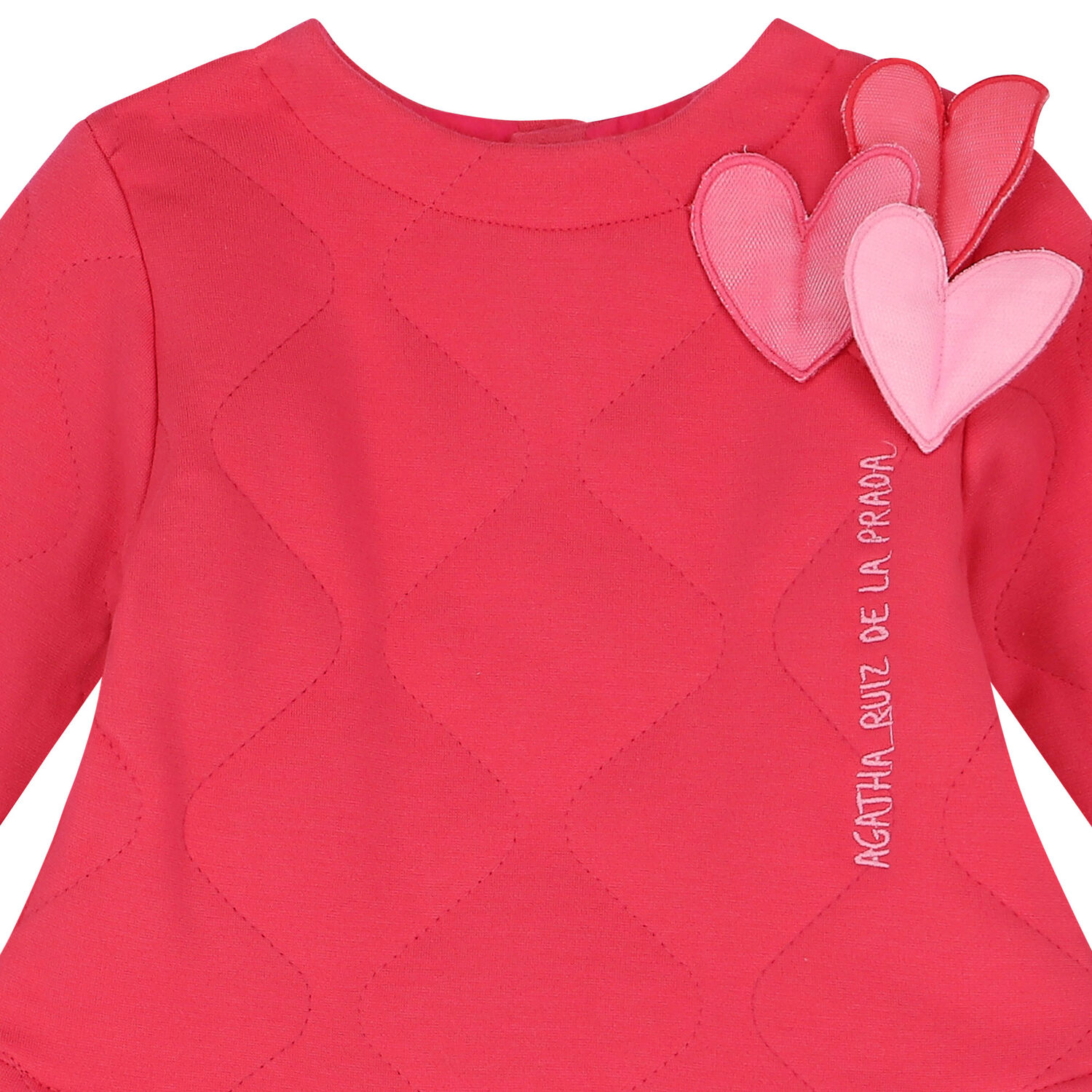 Girls Pink Tulle Hearts Dress Set, 1, hi-res